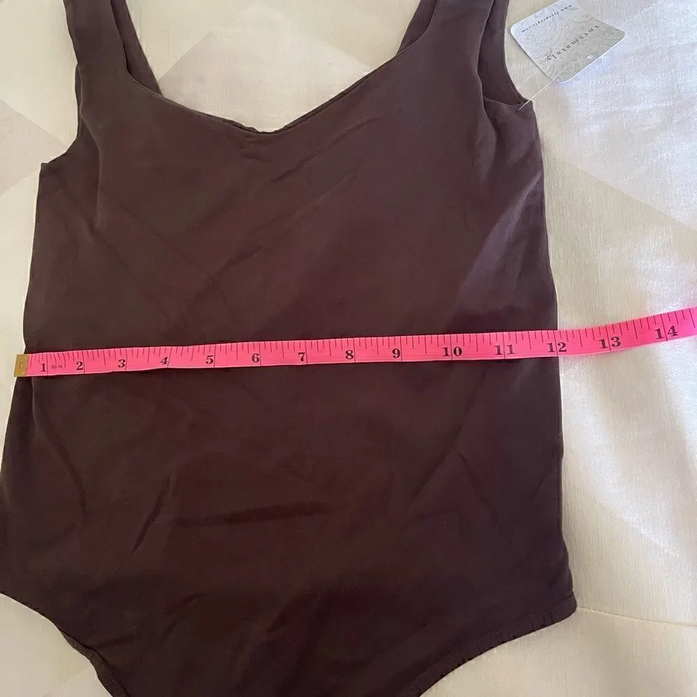 New Free people bodysuit chocolate color sz M/L